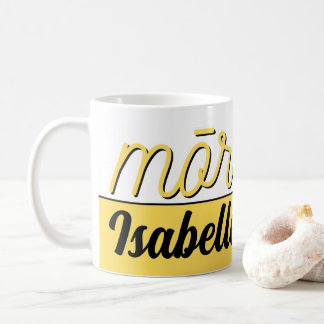 CANECA DE CAFÉ MORENA KIWI NZ MAORI MORNING GREEETING NAME CAFÉ