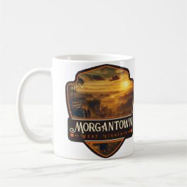 Caneca De Café Morgantown, Virgínia Ocidental | Vintage