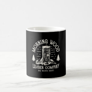 Caneca De Café Morning Wood T Lumber Company acampando carpinteir
