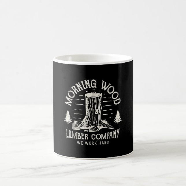Caneca De Café Morning Wood T Lumber Company acampando carpinteir (Centro)