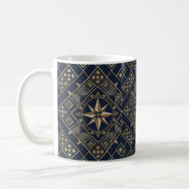 Caneca De Café Moroccan rug Compass Star