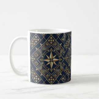 Caneca De Café Moroccan rug Compass Star
