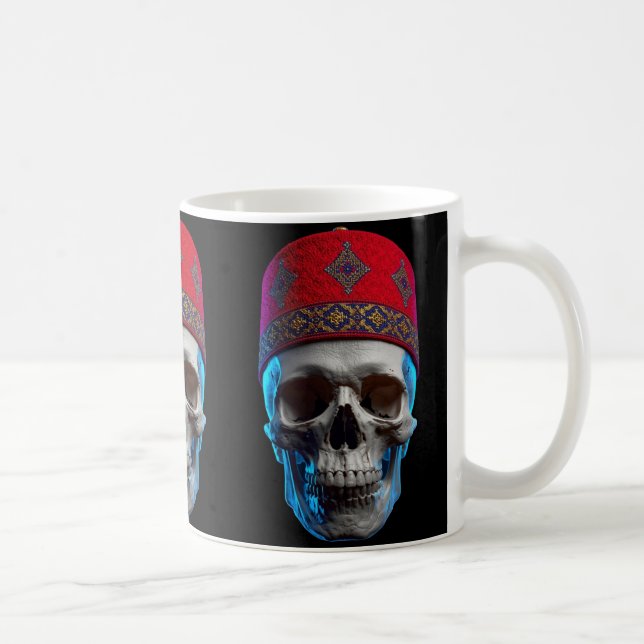 Caneca De Café Moroccan Skull Art (Direita)