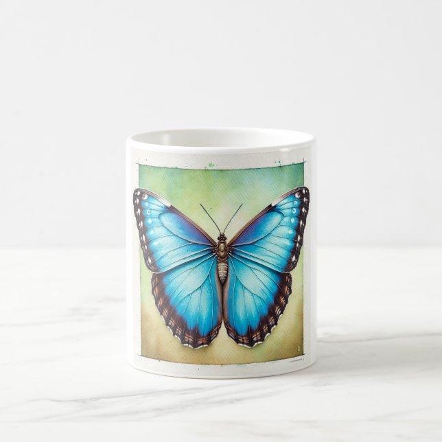 Caneca De Café Morpho Butterfly 110924IREF224 - Watercolor (Centro)