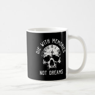 Caneca De Café Morra com Memórias Não Sonhos Vintage Caveira Góti