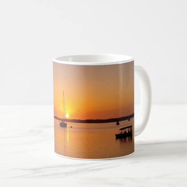 Caneca De Café Morro Bay no Sunset (Frente Esquerda)