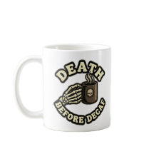 Morte Antes do Descafeinado | Crânio e Café Retrô 