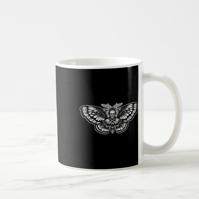 Caneca De Café Morte Cabeça de Morte Tatuagem de Arte Simbólica (Direita)