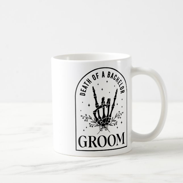 Caneca De Café Morte do Noivo Esqueleto Gótico Halloween (Direita)