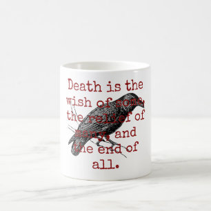 Caneca De Café Morte É O Desejo De Alguns - Citação Da Morte