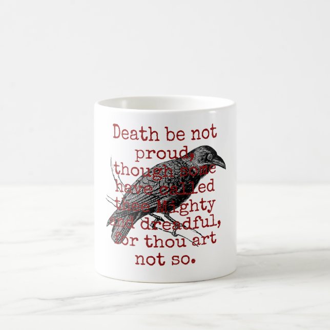Caneca De Café Morte Não Se Orgulha - Citação Da Morte (Centro)