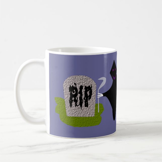 Caneca De Café Morte no Cemitério de Halloween Mug (Esquerda)