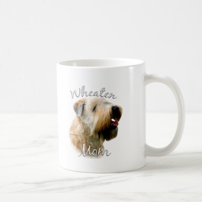 Caneca De Café Morte Revestida Suave Terrier Mãe 2 (Direita)
