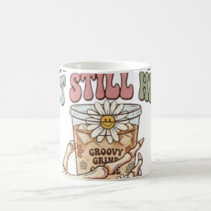 Caneca De Café Morto de Cansaço Mas Ainda Aqui Café Esqueleto Ret