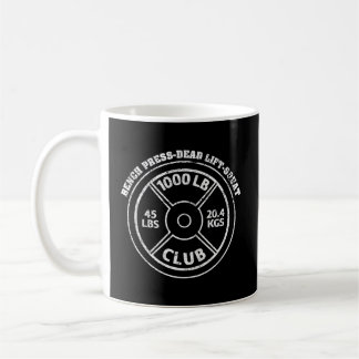 Caneca De Café morto De Elevação De Peso Do Gym Club De 1000 Lbs