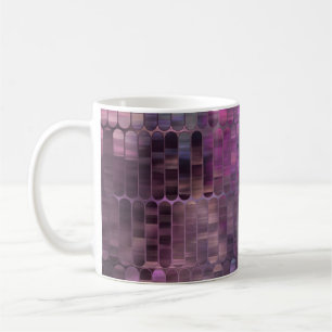 Caneca De Café Mosaico abstrato brilhante multicolorido com brilh