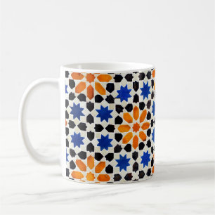 Caneca De Café Mosaico árabe de azulejos em estilo marroquino, d