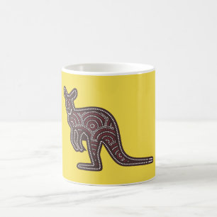 Caneca De Café Mosaico de Kangaroo