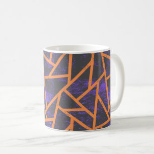 Caneca De Café Mosaico do Dia das Bruxas patttern