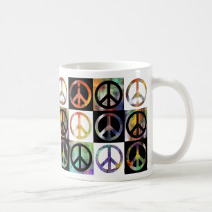 Caneca De Café Mosaico do sinal de paz
