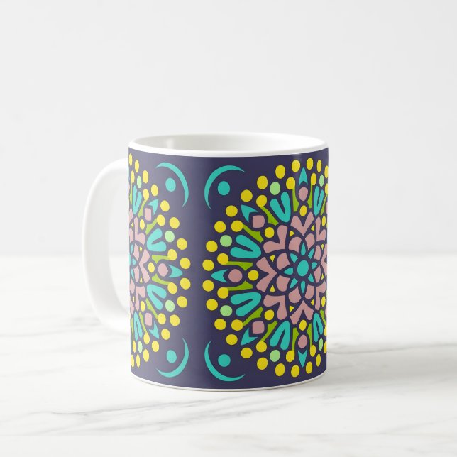 Caneca De Café mosaico marakech (Frente Esquerda)
