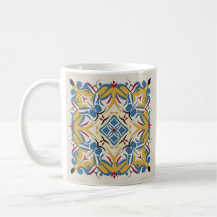 Caneca De Café mosaico pálido. mandala