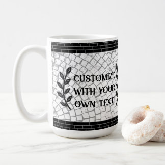 Caneca De Café Mosaico personalizado Impressão do seu próprio tex