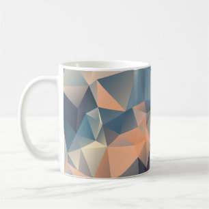 Caneca De Café Mosaico Poligonal: Elegância Geométrica Criativa.