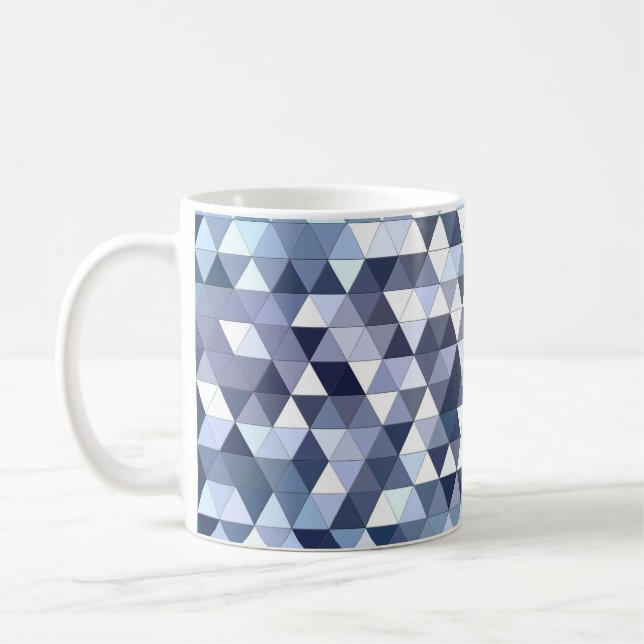Caneca De Café Mosaico triangular geométrico colorido: abstrato b (Esquerda)
