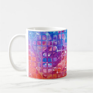 Caneca De Café Mosaico Vibrante: fundo Abstrato multicolorido