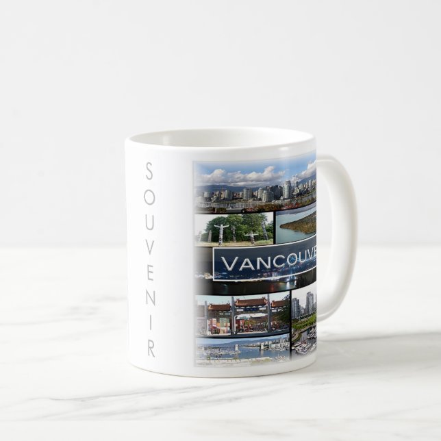Caneca De Café mosaico zCA009 de VANCOUVER no Canadá, (Frente Esquerda)