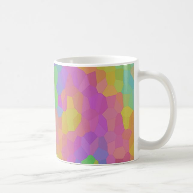 Caneca De Café Mosaicos de Óleo Arco-íris (Direita)