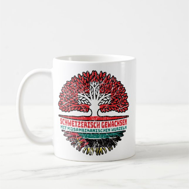 Caneca De Café Mosambik Mosambikanisch Schweizer Schweiz Baum (Esquerda)