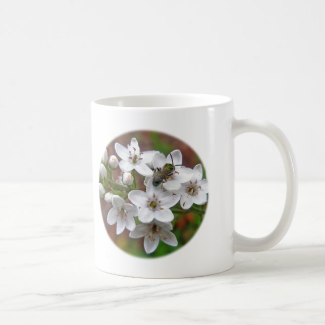 Caneca De Café Mosca Branca de Flores e Abelhas (Direita)