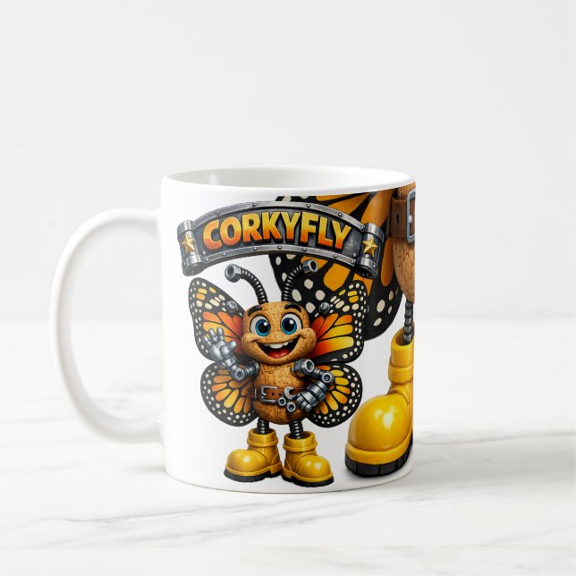 Caneca De Café Mosca Engraçada e Estranha (Esquerda)
