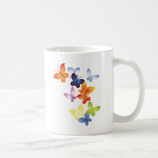 Caneca De Café MoscasManteiga Coloridas (Direita)
