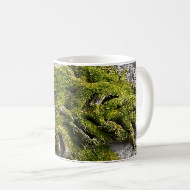 Caneca De Café Mossy Broken Headstone (Frente Esquerda)