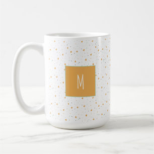 Caneca De Café Mostarda Corações Granulados Dia dos Namorados Mod