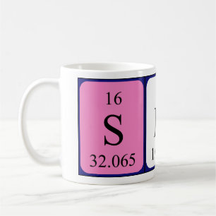 Caneca De Café Mostrar o nome periódico da mesa