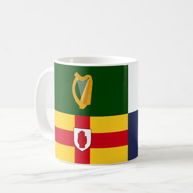 Caneca De Café Mostre as cores - Braços da Irlanda (Frente Esquerda)