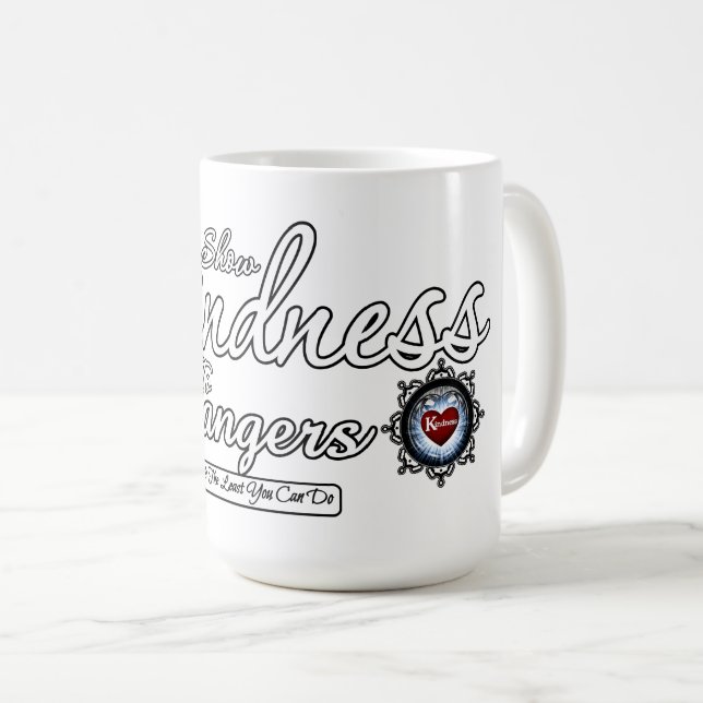 Caneca De Café Mostre gentileza a estranhos (Frente Esquerda)