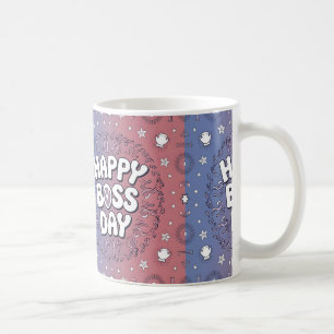 Caneca De Café Mostre gratidão: Padrões do Dia do Chefe Criativo