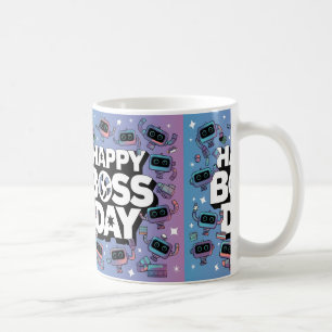 Caneca De Café Mostre gratidão: Padrões do Dia do Chefe Criativo