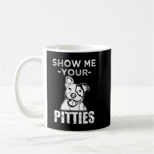 Caneca De Café Mostre-me o seu suéter Pitbull Dog engraçado
