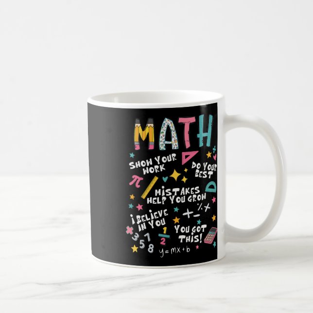 Caneca De Café Mostre Seu Trabalho Professor de Matemática Engraç (Direita)