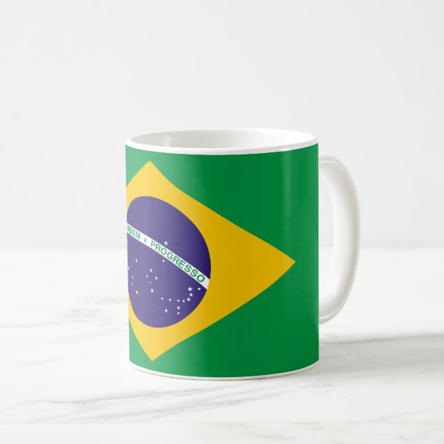 Caneca De Café Mostre suas cores - Brasil (Frente Esquerda)