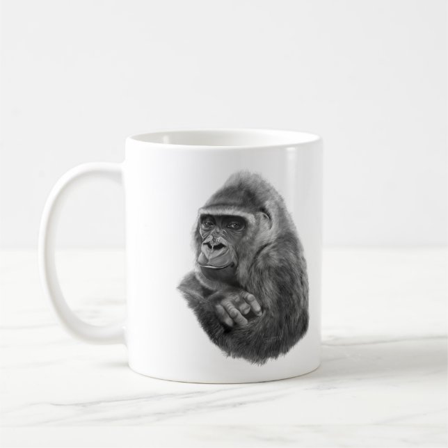 Caneca De Café Mother gorilla mugcup 母ゴリラのマグカップ (Esquerda)