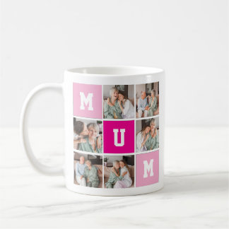 Caneca De Café Mother’s Day Personalized Photo Collage Mug