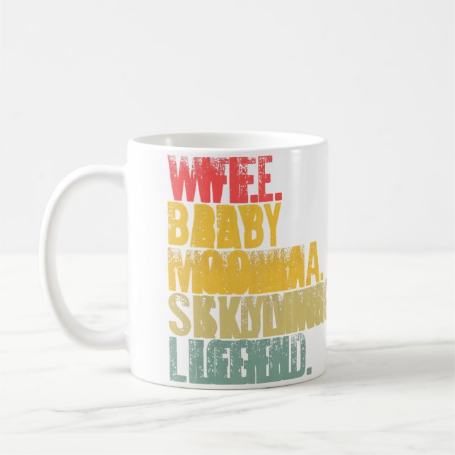 Caneca De Café Mother Women Funny Wife Baby Momma Skydiving Legen (Esquerda)