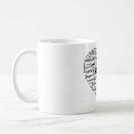 Caneca De Café Mother world cloud coffee mug- Beautiful, caring, 
